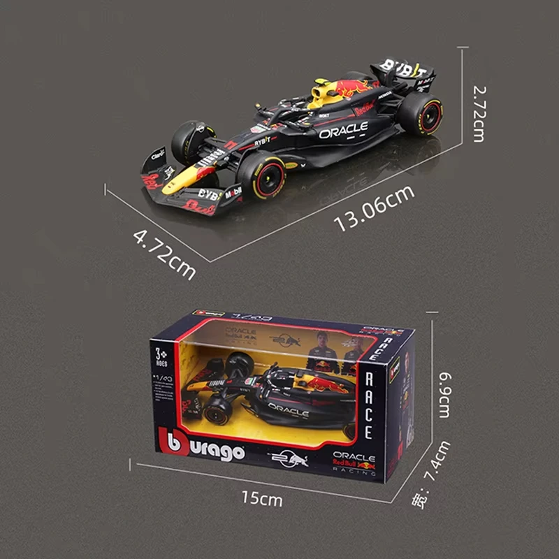 新しい 1:43 ブラゴ レッドブル Rb20 2024 フォーミュラ 1 ダイキャスト合金レーシング F1 カーモデル # 1 マックス・フェルスタッペン # 11 セルジオ ペレス 男の子のおもちゃのギフト