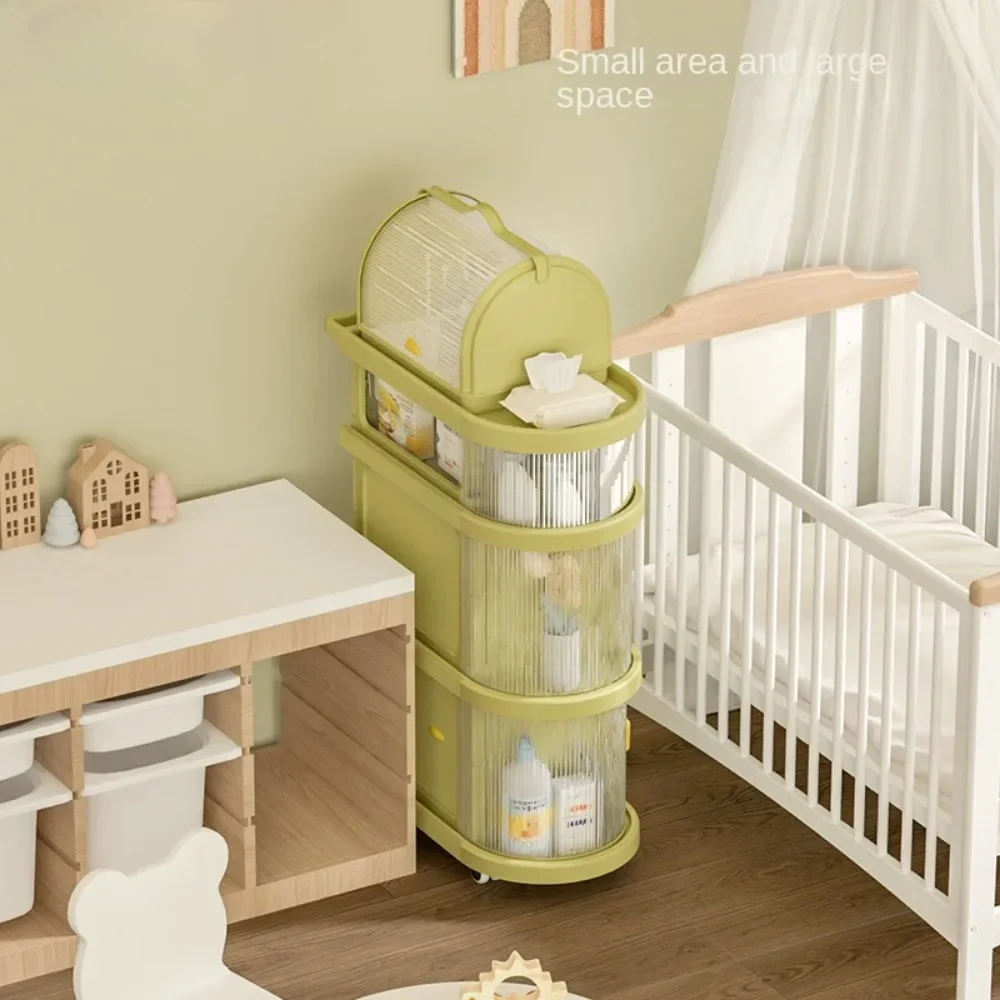 Portaoggetti per bambini carrello pieghevole Snack Toys Organizer per articoli vari carrello multistrato portaoggetti per passeggino Rack forniture per bambini