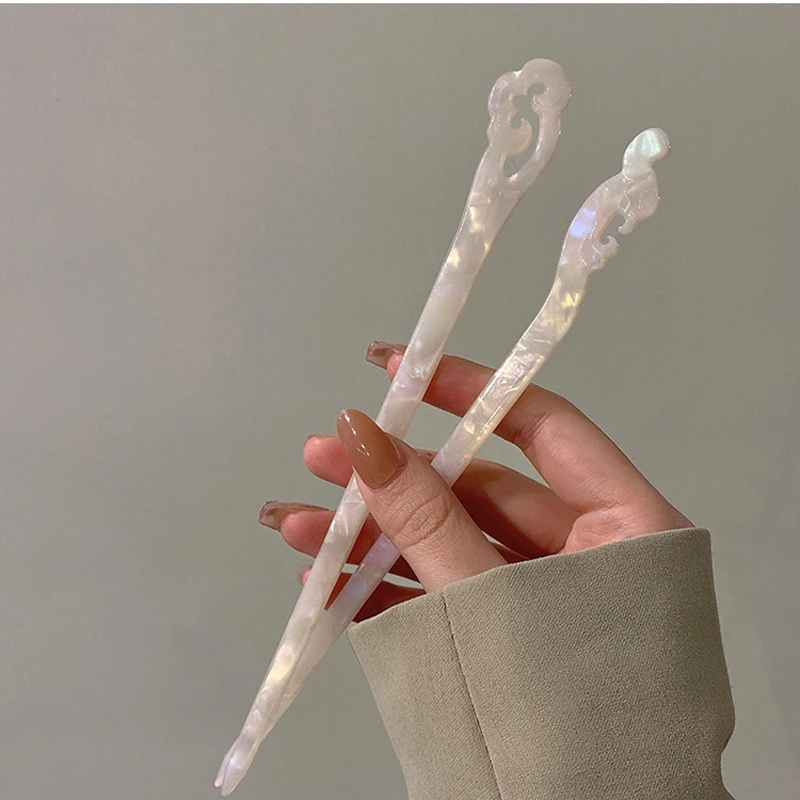 Baguettes en acétate pour femmes et filles, pince à cheveux, épingles à cheveux, chignon, accessoire pour cheveux de mariage