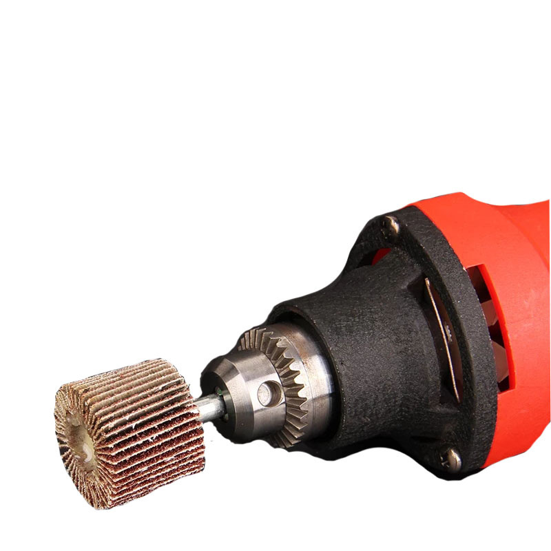 Rueda de aleta de lijado de grano 80 de 16-80mm, disco abrasivo, accesorios Dremel, herramientas de pulido de papel de lija, vástago de 6mm para taladro