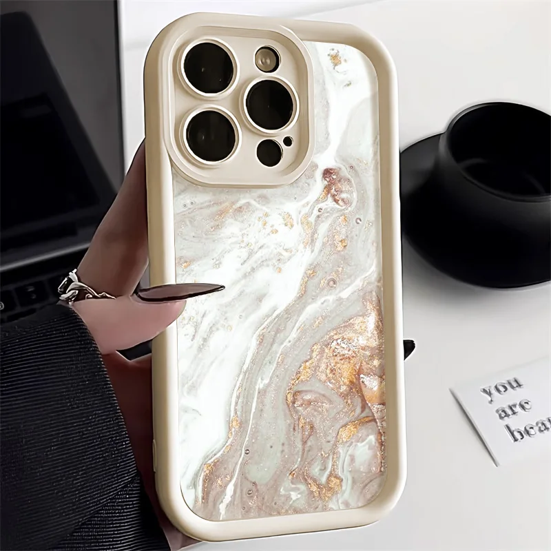 Мраморный чехол для iPhone 16 Pro Max Чехол для iPhone 13 11 12 15 14 Pro Max XR XS 7 8 Plus SE Противоударный мягкий силиконовый чехол из ТПУ для телефона