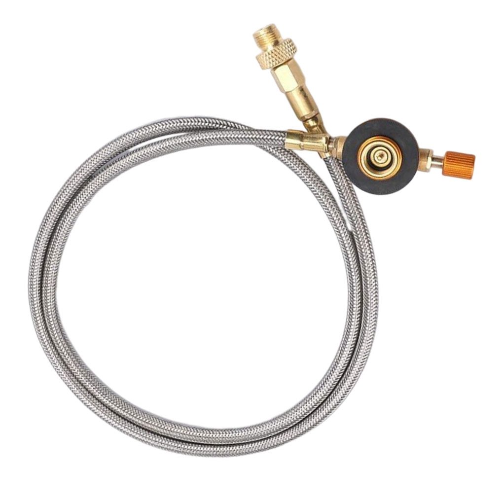 Kompor Kemah pelepasan cepat portabel, selang ekstensi, kompor Kemah, perlengkapan luar ruangan, Adapter pembakar bertahan hidup Picnicking, selang ekstensi, kompor Kemah cepat portabel