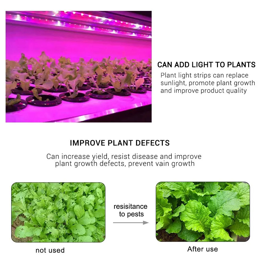 5V USB LED 植物ライト成長 LED ストリップ 1-5 メートルフルスペクトル防水 LED チップ温室花苗成長テント水耕