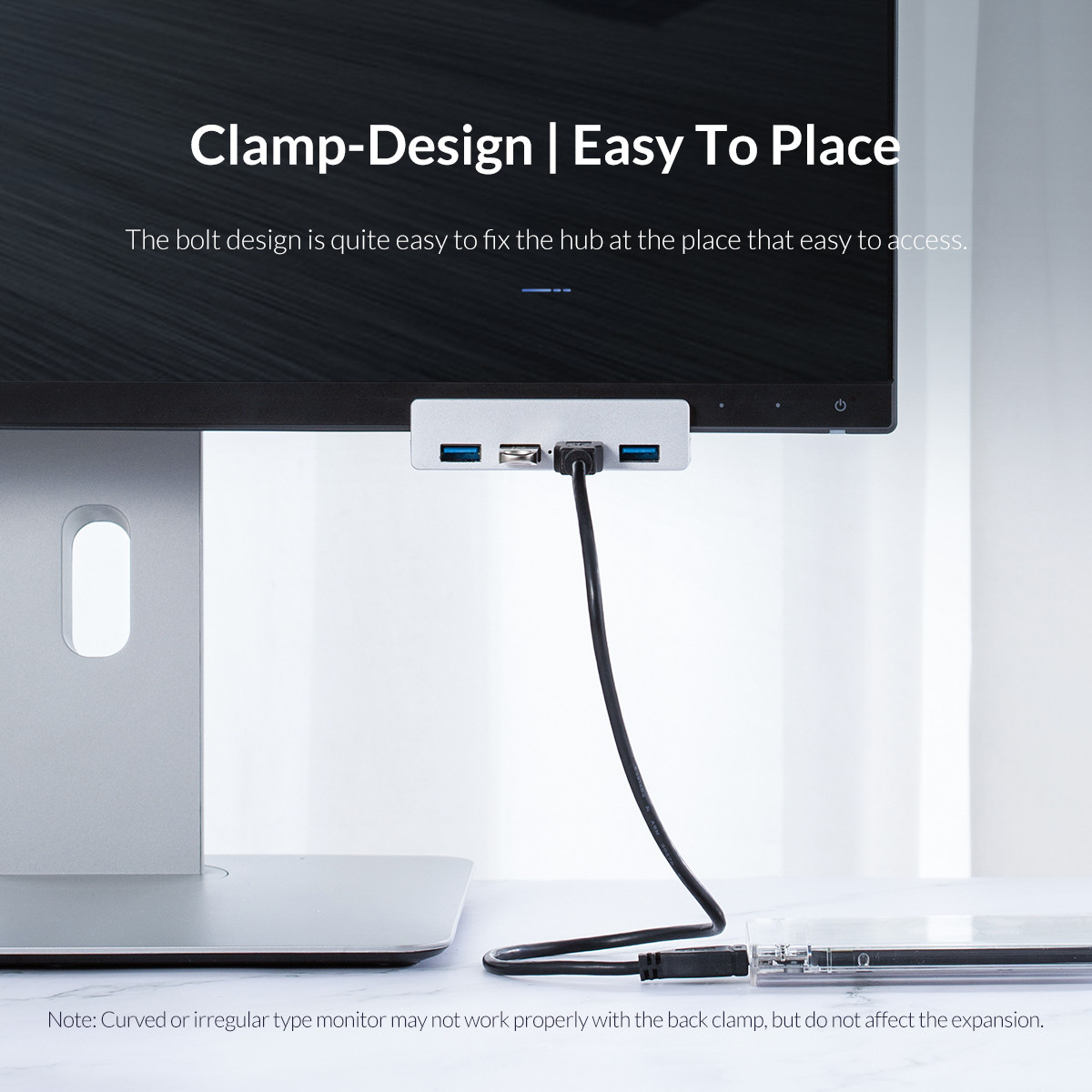 6-IN-1 Black Clip Dock 5Gbps USB 3.0 HUB Zewnętrzny rozdzielacz USB ze stopu aluminium do laptopa stacjonarnego z gniazdem karty TF