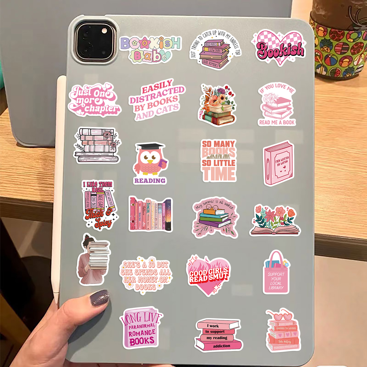 50 個ピンク本っぽいステッカー DIY 日記ラップトップ荷物スケートボード落書きデカール楽しい子供の古典的なおもちゃ