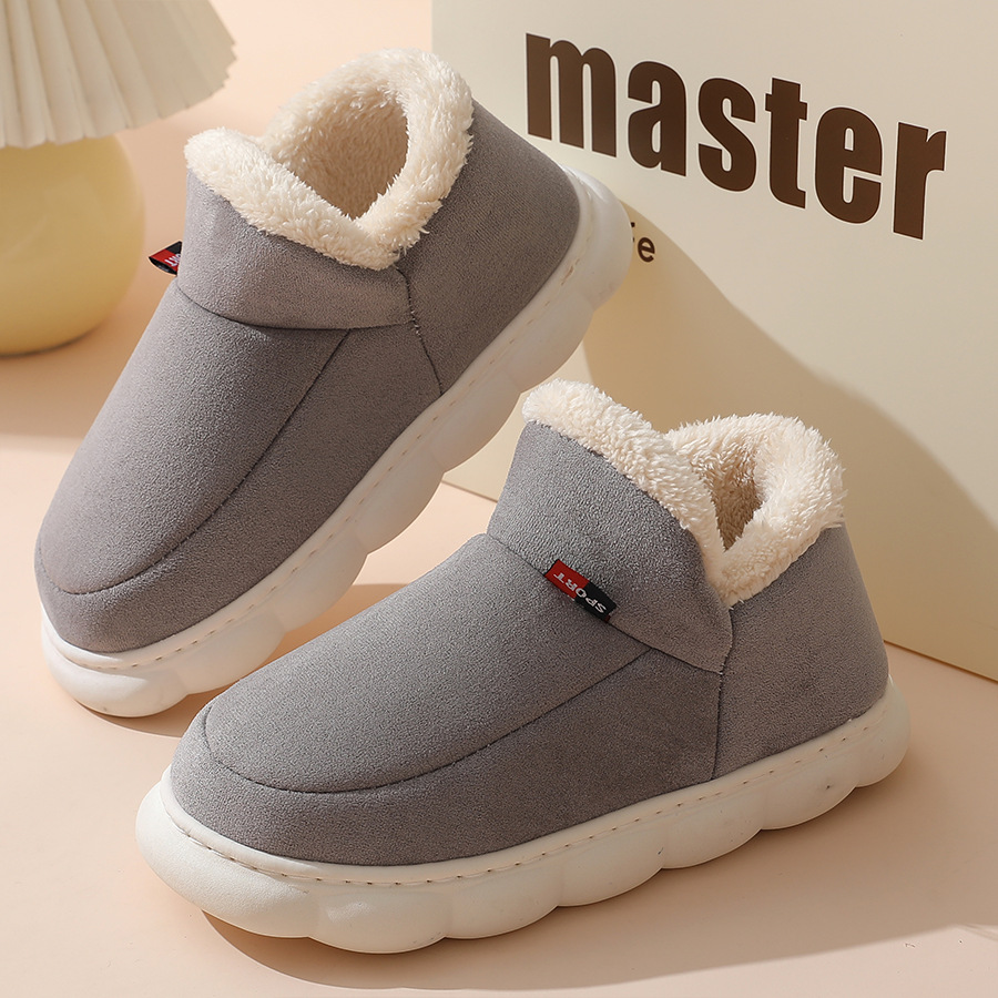 Kidmi Winter Warme Pelz Männer Schuhe Outdoor Fuzzy Nicht-slip Männer Schuhe Casual Kurze Plüsch Haus Männer Schuhe Weiche fuzzy Gemütliche Hausschuhe