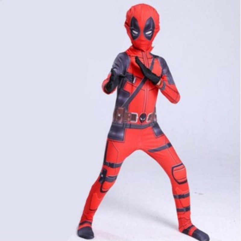 Superheld Deadpool Deadpool Maske Overall Halloween Erwachsene und Kinder Cosplay Party Kostüm Schwert Tasche Overall