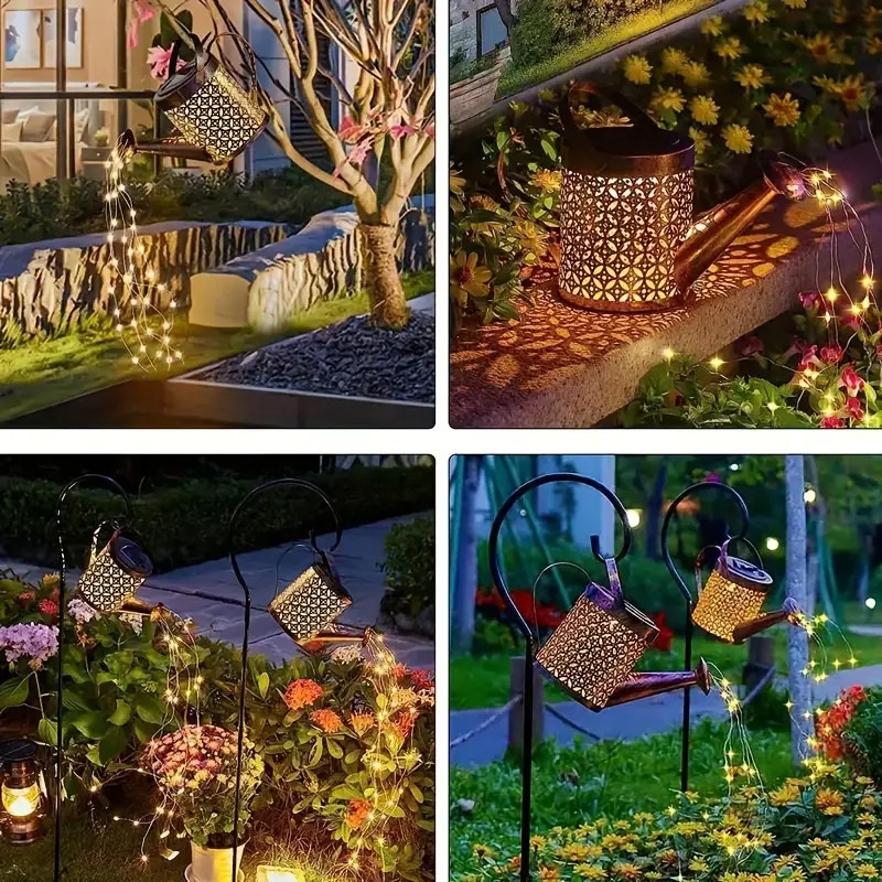 Kettle Lights Garden Lawn Decorative Lights Cutout Kettle Ground Lamp Solar Night Lights Outdoor Garden Decoration