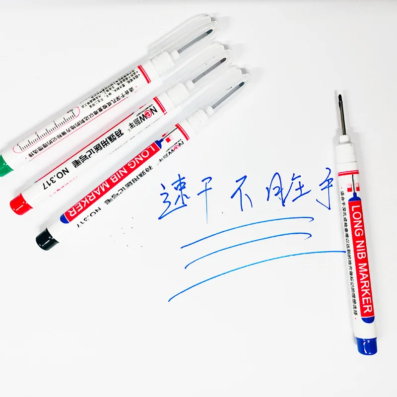 6 ชิ้น/เซ็ต 20 มม.หลุมลึกยาว Nib เครื่องหมายสําหรับโลหะ Perforating ปากกากันน้ําห้องน้ําไม้ตกแต่งอเนกประสงค์