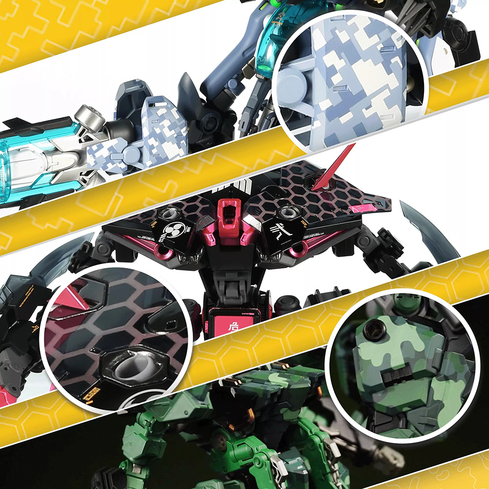 DSPIAE デジタル迷彩バグ迷彩六角プレカットマスキングテープ軍用機戦車モデル