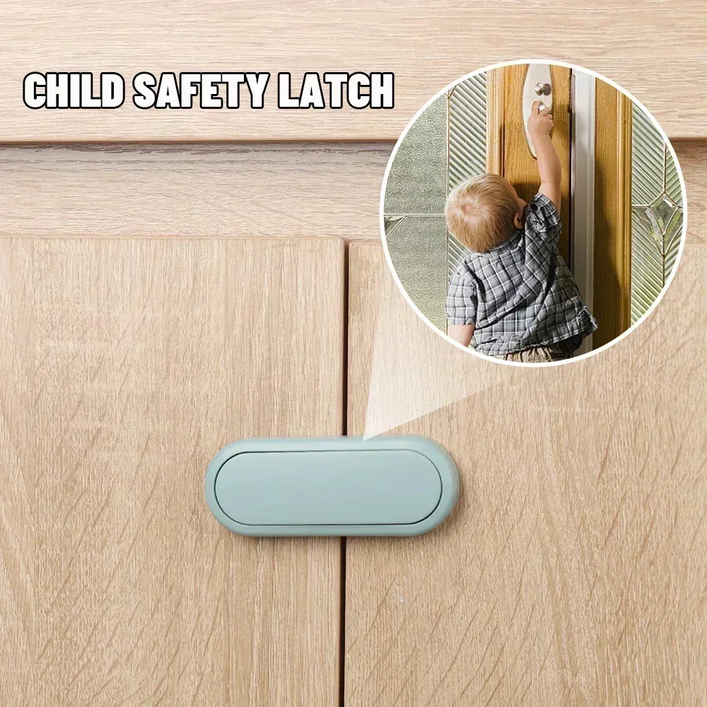 Trava de segurança para gaveta infantil, 5 peças, proteção para porta de armário, bebê, anti pitada, mão, fechadura invisível, porta oposta, guarda-roupa