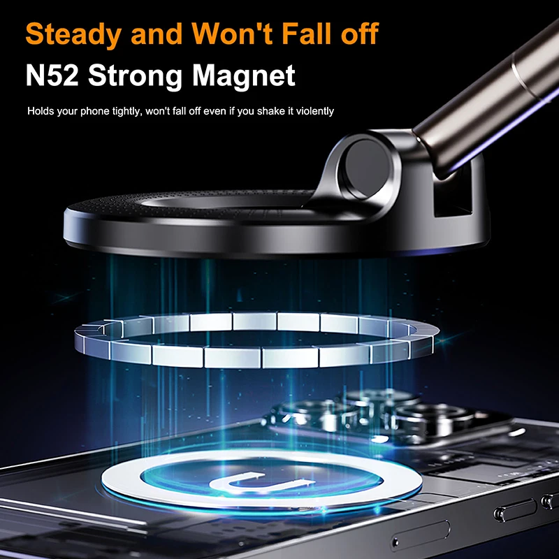 Xiaomi Vacuum Magnet Phone Bracket Multi-angles Adjustment Strong Magnetic Suck Design Foldable Car Holder For Navigation Stand