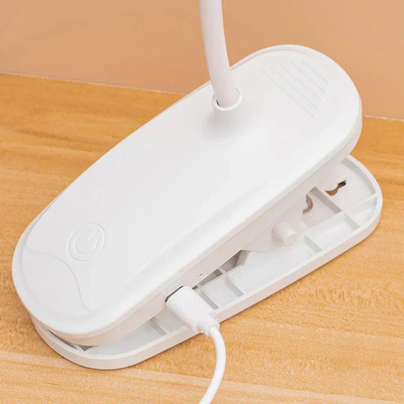 USB Rechargeable Reading Desk Lamp Eye-protection lamp  Three-speed Dimming Portable Folding Clip-on Bedside lamp