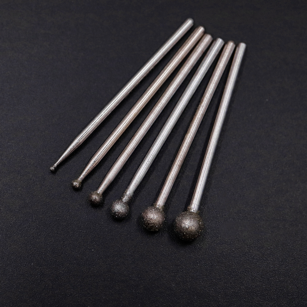 High Quality 150# 2.35mm 10pcs Ball Diamond Grinding Point Grinding Burr Durable Grinding Needle Teeth Grinding Point