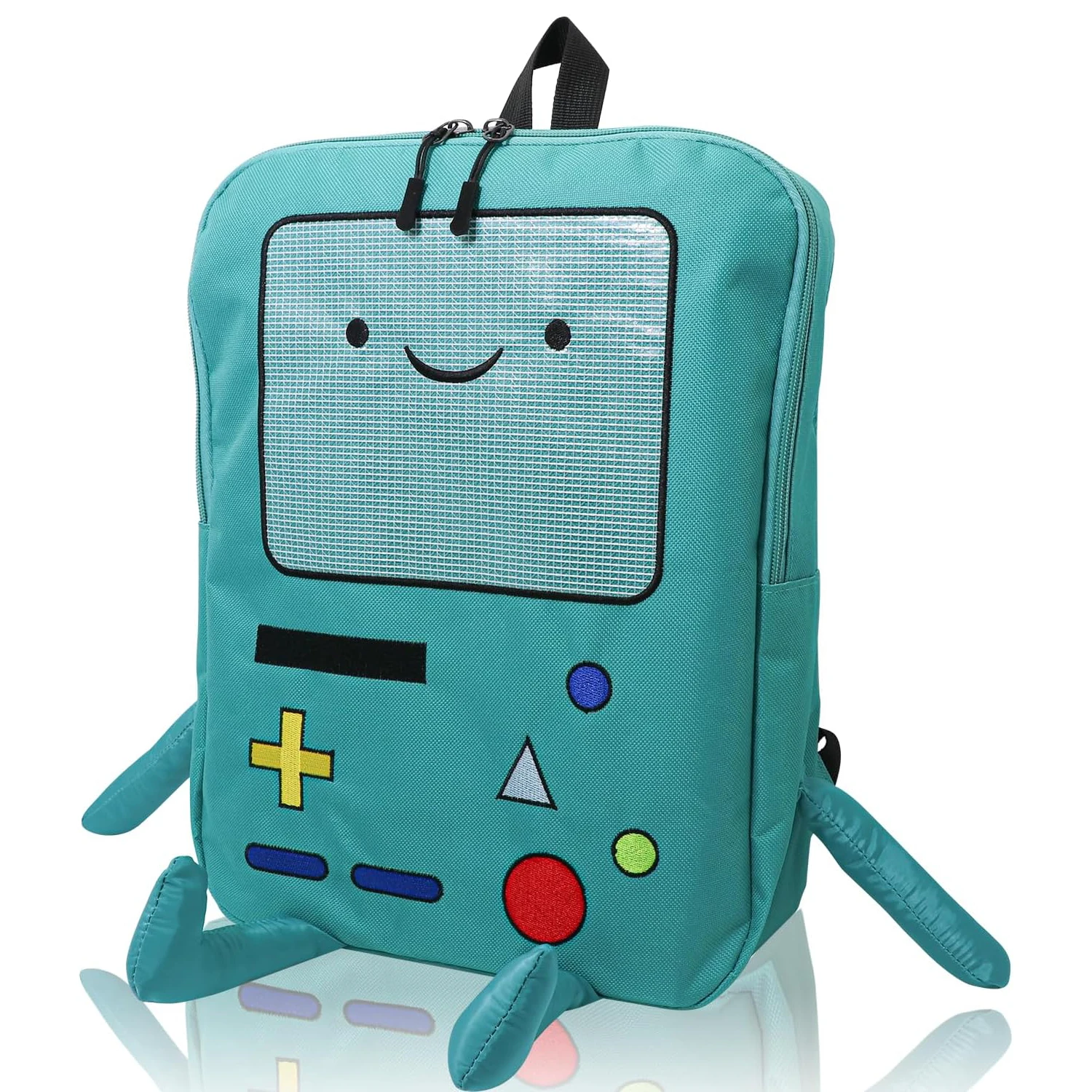 14 Polegada bonito dos desenhos animados mochila aventura tempo anime casual viagem verde anime saco respirável portátil leve