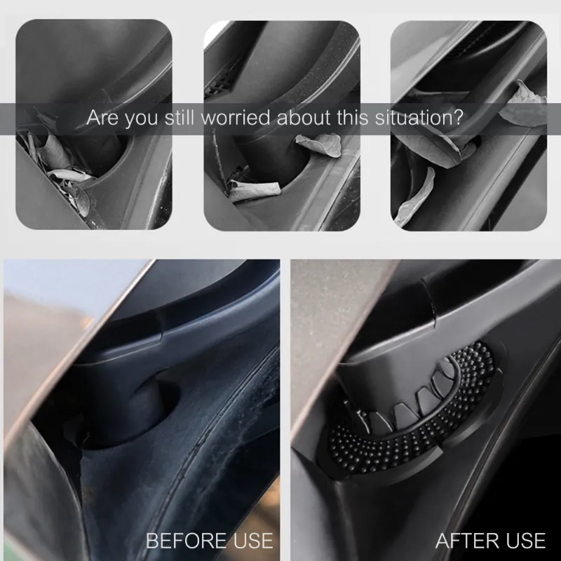 Car Windshield Wiper Arm Protector Cover, Dustproof Blades, Auto Silicone Pad, Prevenir Folhas, Protective Covers Acessórios, 2Pcs