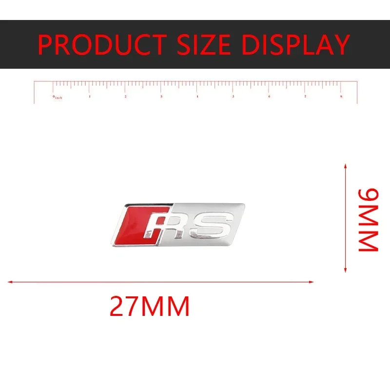 Car Aluminium Alloy Steering Wheel Sticker Emblem for Audi SLine Logo A3 A4 A5 A6 A7 A8 Q3 Q5 RS3 RS4 RS5 RS6 S3 S4 S5 Badge