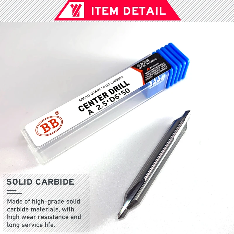 BB Trung Tâm Mũi Khoan Carbide & HSS Co M35 Mũi Khoan Chamfer Bit Một B Tạo Thành Đường Kính 1 1.5 1.6 2 3.15 4 5 6