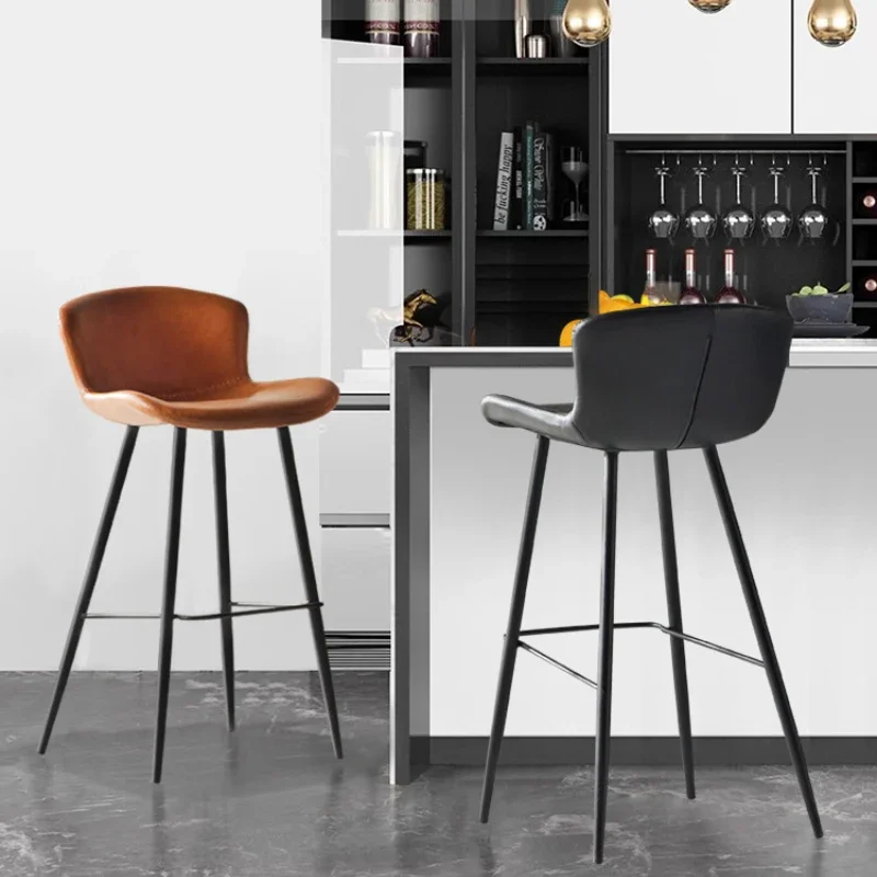 Nórdico Modern Minimalista Cadeiras De Bar, Encostos De Casa, Bancos De Ferro Alto, Mesas De Ilha, Bares, Restaurantes, Mobiliário De Luxo Leve