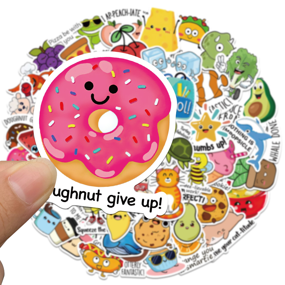 50PCS สติกเกอร์รางวัลสนุก Incentive ของเล่นเด็กสติกเกอร์น่ารักรูปแบบสัตว์การ์ตูน Decals โรงเรียนครูอุปกรณ์เด็กของขวัญ