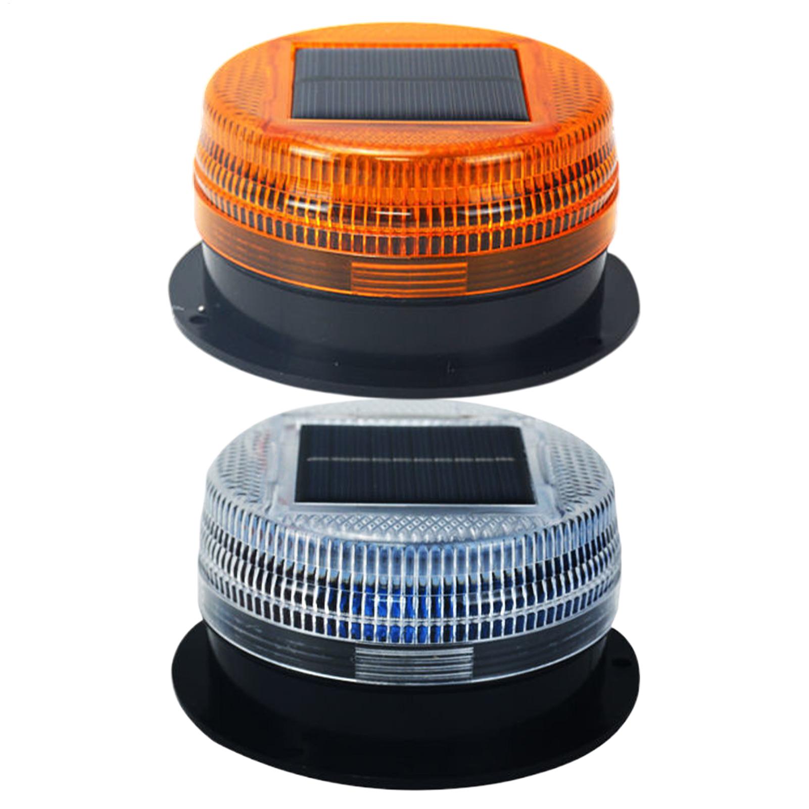 Night warning flashlight LED Solar waterproof Flash Ceiling strobe light traffic road Beacon Car roof Flashing Emergency Light