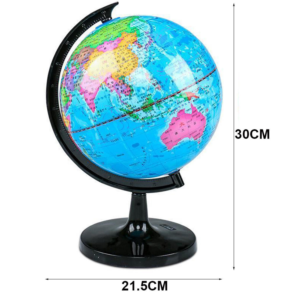 360 Độ Xoay Sinh Viên Quả Cầu Địa Lý Giáo Dục Trang Trí Trẻ Em Học Quả Cầu Thế Giới Đồ Trái Đất Giảng 8.5x15CM