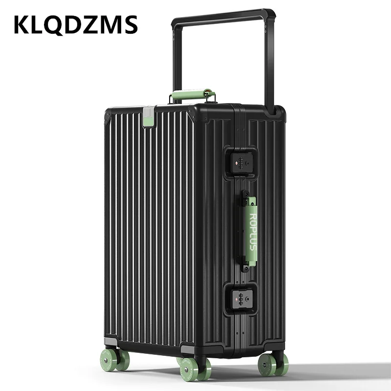 KLQDZMS Travel Luggage 28 Inches Large Capacity Aluminum Frame Trolley Case 20 "ABS + PC Boarding Box 24" Cabin Suitcase
