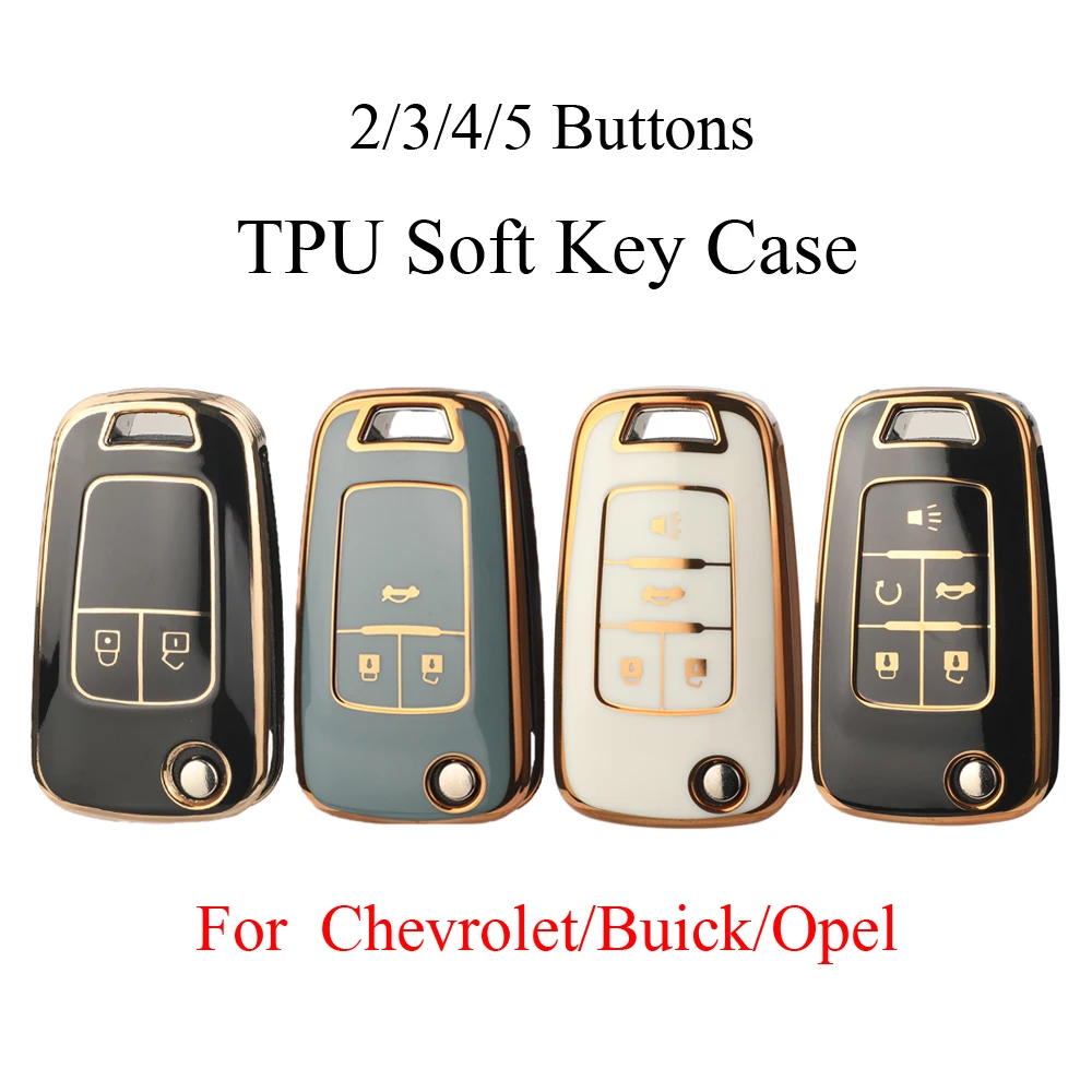 Jingyuqin 2/3/4/5 BTN Weiche TPU Auto Schlüssel Fall Für Buick/Opel Für Chevrolet cruze Epica Lova Camaro Impala Aveo Malibu Sail Orlando