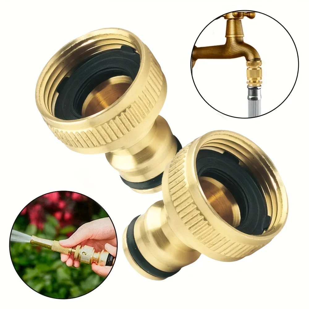 Messing Wasserhahn Wasserhahn Anschluss Mixer Schlauch Adapter Schnell Anschluss 1/2 3/4 Kupfer Schlauch Kupplung Adapter Garten Bewässerung Armaturen Werkzeug