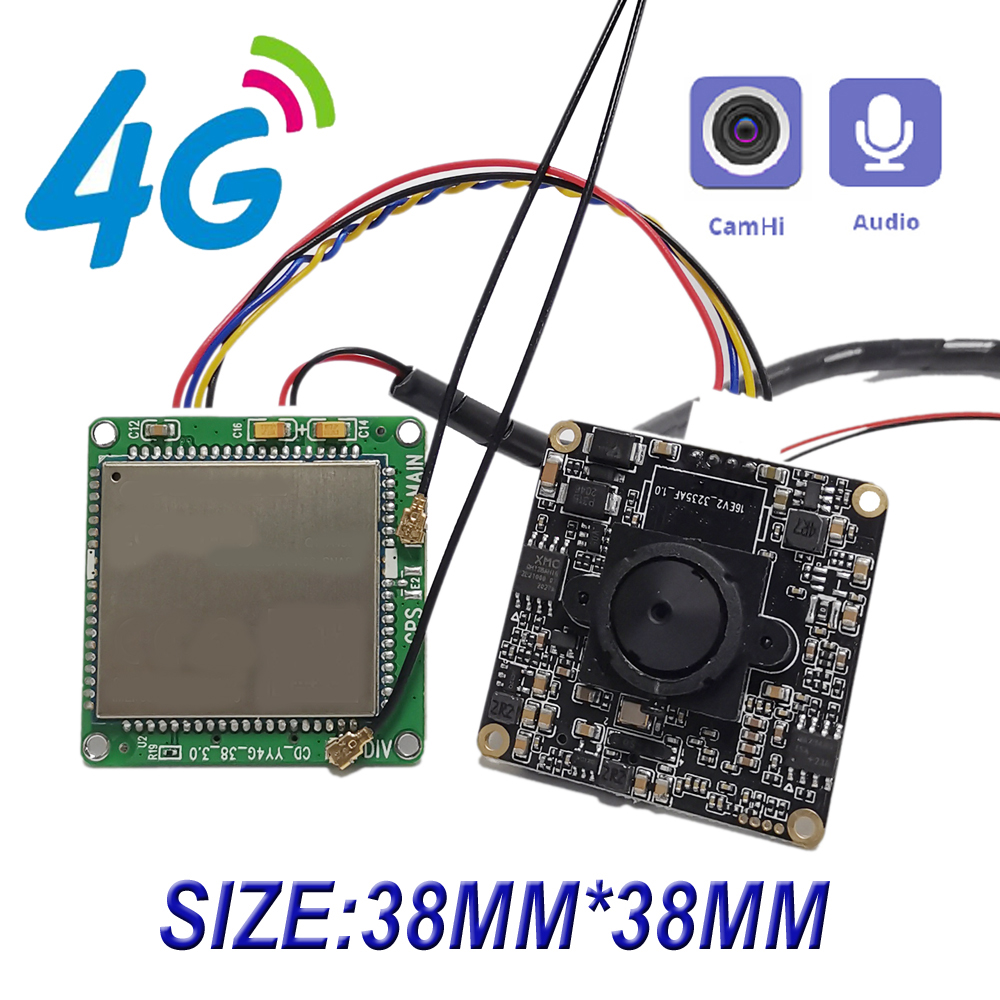 Мини-камера с контактным отверстием 4G CCTV P2P Onvif Audio 3G SIM-камера Модуль Чип-плата AP Wi-Fi Беспроводной IPC IMX307 для внутреннего Camhipro