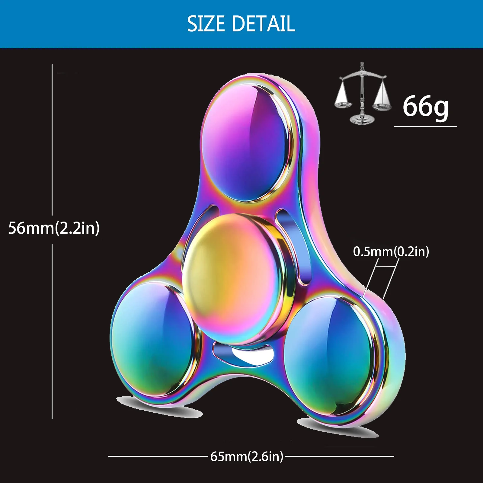 สแตนเลส Fidget Spinner เพิ่มเติม 3 นาที - High Speed Precision Metal Hand Spinner สําหรับ EDC, ADHD, ความวิตกกังวล