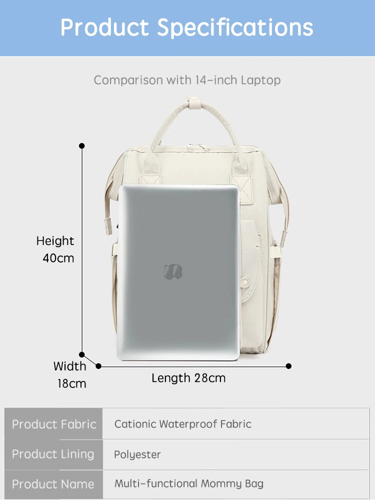 Pangdube saco de fraldas do bebê com 2 pçs ganchos carrinho múmia mochila à prova dwaterproof água viagem ao ar livre mamãe saco de maternidade para coisas do bebê