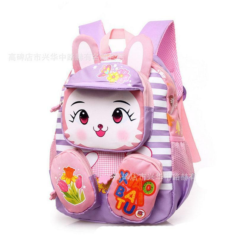 Cartoon  Rabbit Kids Backpack Boys Girls School Bags Kindergarten