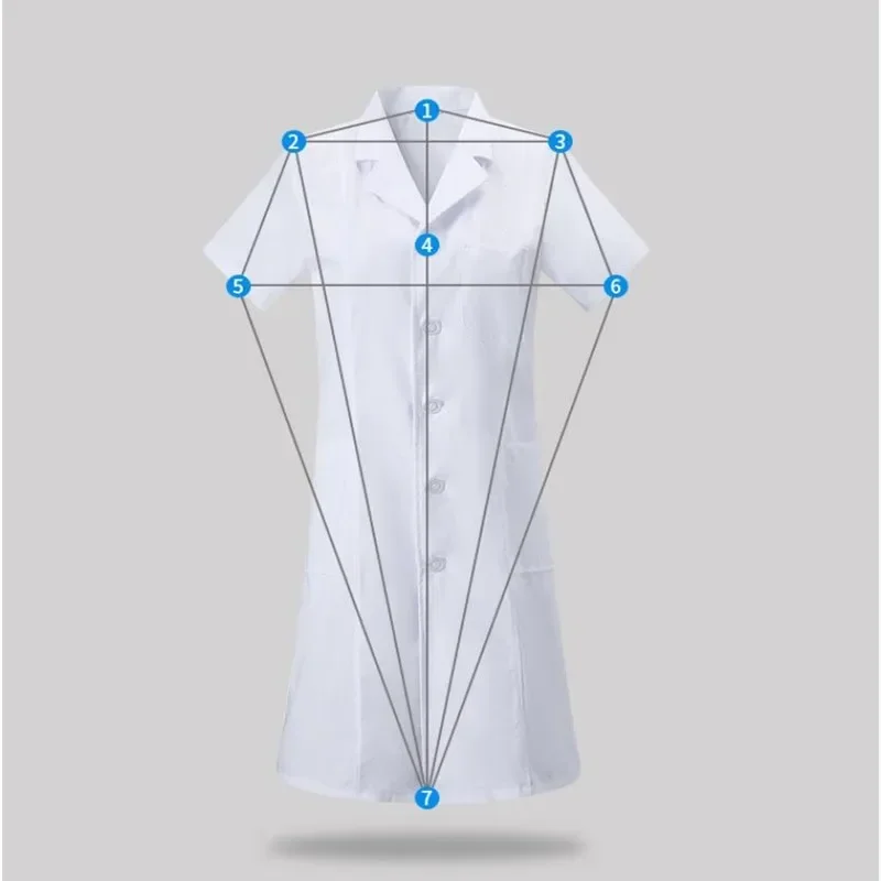 ผู้หญิงแฟชั่น Lab Coat แขนสั้นหมอพยาบาลชุดแขนยาวเครื่องแบบทางการแพทย์เสื้อแจ็คเก็ตสีขาวพร้อมเข็มขัดเอวปรับได้