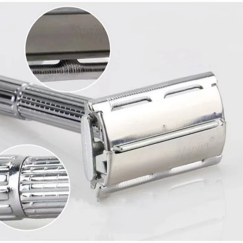 Männer Rasieren Rasiermesser oder Klinge Splitter Klapp Rasiermesser Gesichts Haar Edelstahl Rasiermesser Halter Rasieren Barber Tools