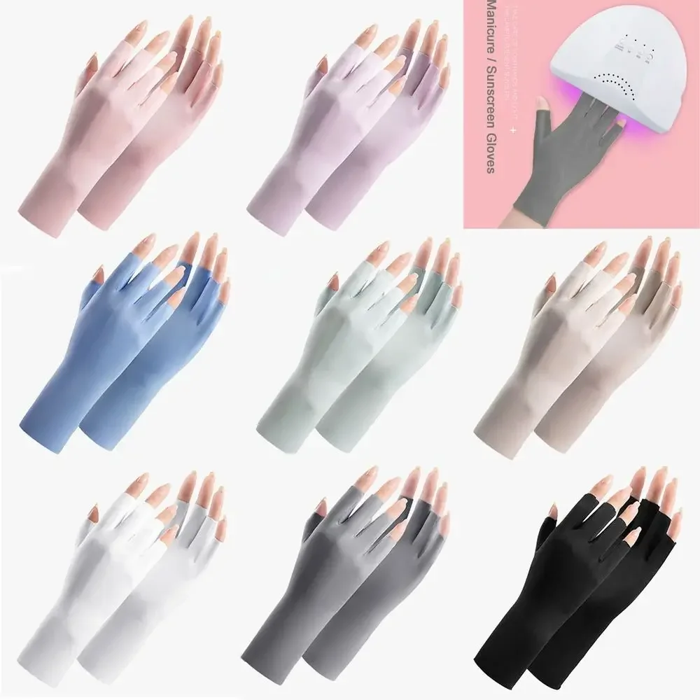 Guantes de protección solar, guantes para decoración de uñas, guantes de protección UV, Protector para decoración de uñas, herramienta de lámpara LED UV de Gel