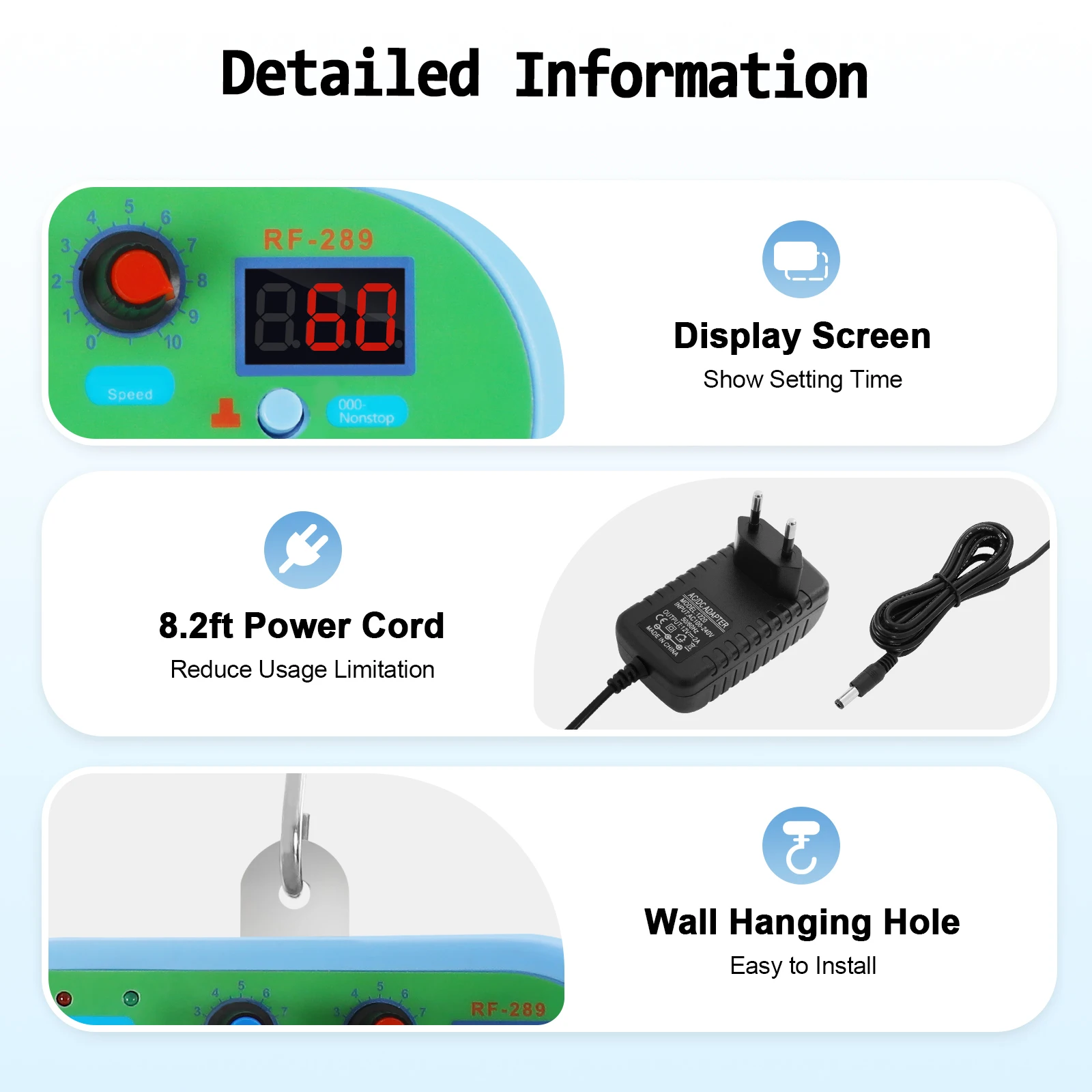 Controller elettrico per altalena per bambini Controller a bilanciere in 2 pezzi Motore silenzioso Staffa per culla a molla Carico timer da 20 kg Ac100-240v 12w