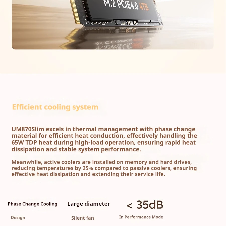 MINISFORUM UM870SLIM AMD R7-8745H Mini Kleiner tragbarer Host Hochleistungs-Ultra Silent Office Desktop Host Computer
