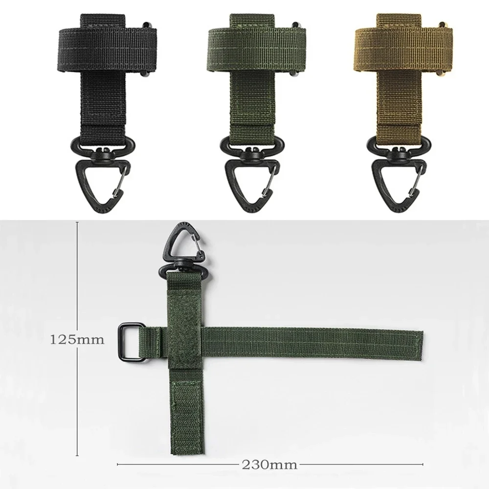 Guanti in nylon multiuso Gancio da campeggio esterno Supporto per corda da arrampicata tattico Cintura con clip di sicurezza anti-smarrimento