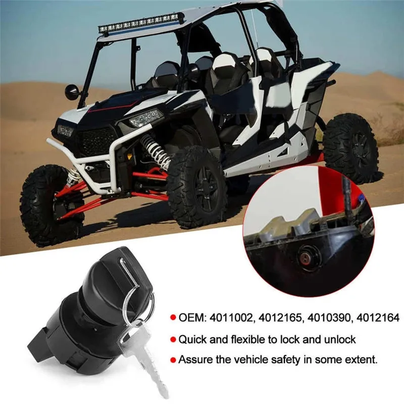 Juego de llaves de interruptor de encendido 4011002 4012164 4012165 4011142 4010390   Para Polaris RZR 170 570 800 900 1000 deportista Ranger