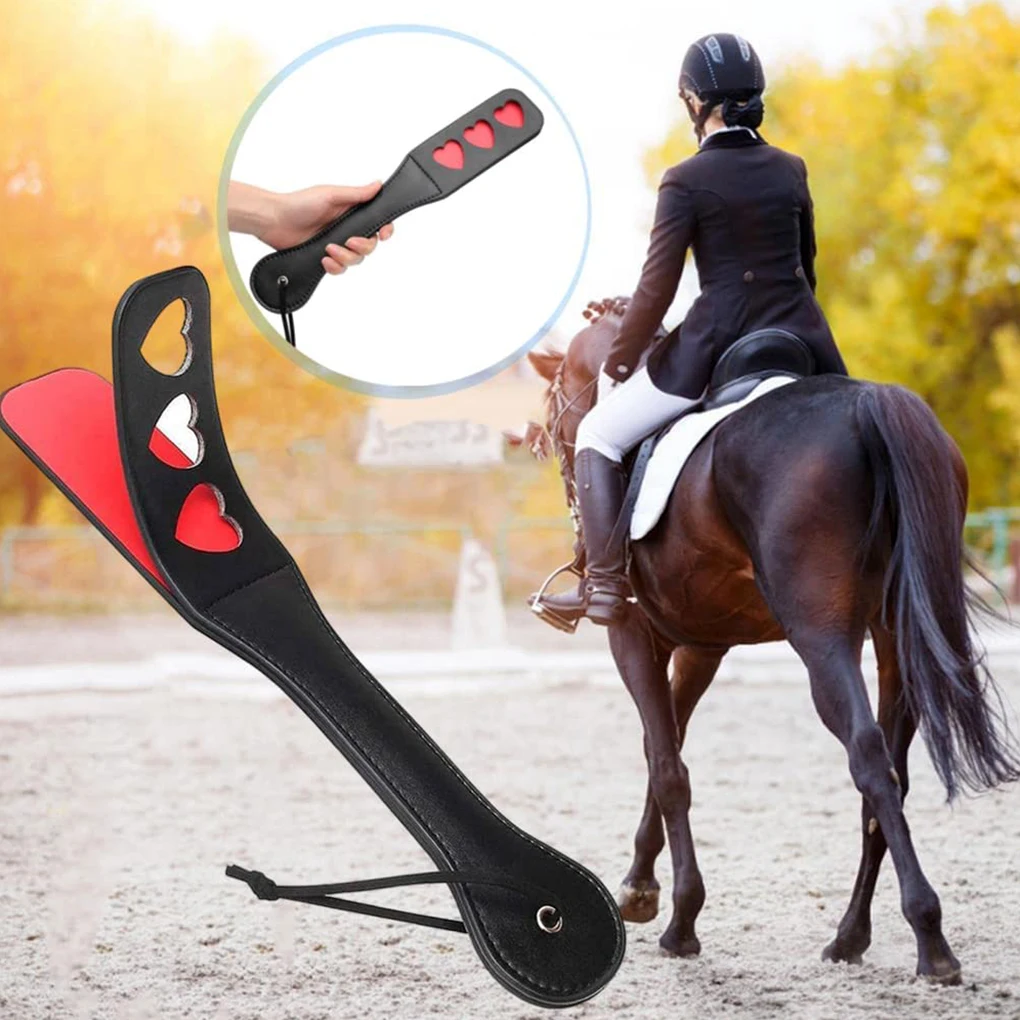 PU หนัง Horse Crop Soft Anti-SLIP Handle ขี่ Paddle กีฬาเกมเล่นแส้ Reusable Racing ม้าการฝึกอบรม