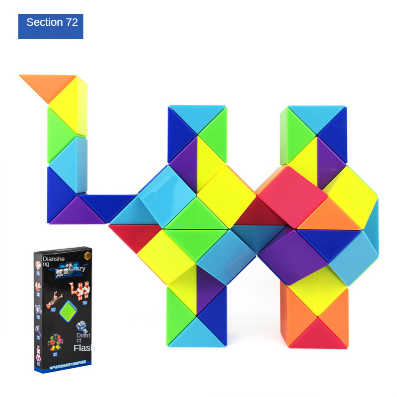 Dingsheng 24 и 36 48 60 72 сегменты Magic Rule Snake многоцветная 3d головоломка fidget gam Fidge Cube Twist Transformable Kid Puzzle