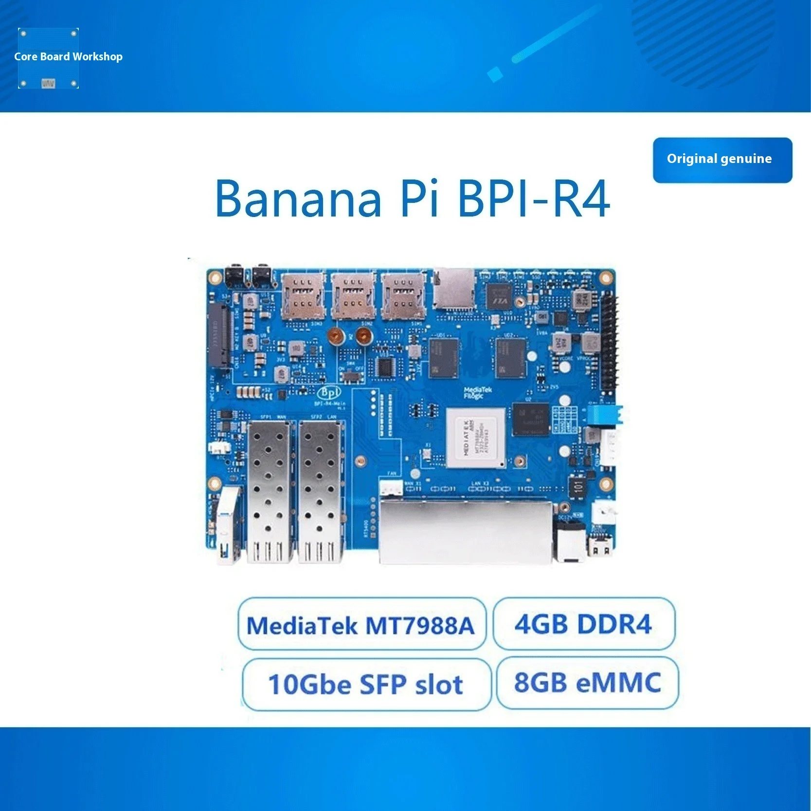 Высокопроизводительная плата разработки Banana Pi BPI-R4, поддерживающая 2 SFP