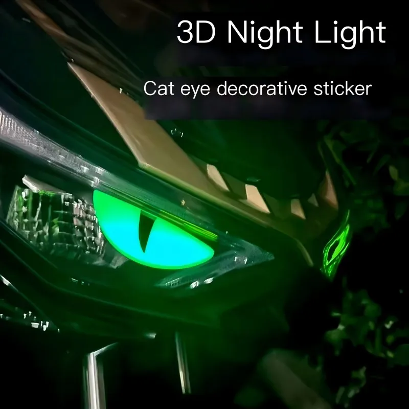 3D Reflective Devil's Eye Stickers for Cars and Motorcycles - Improve Night Visibility and Safety, Durability, and Fashion