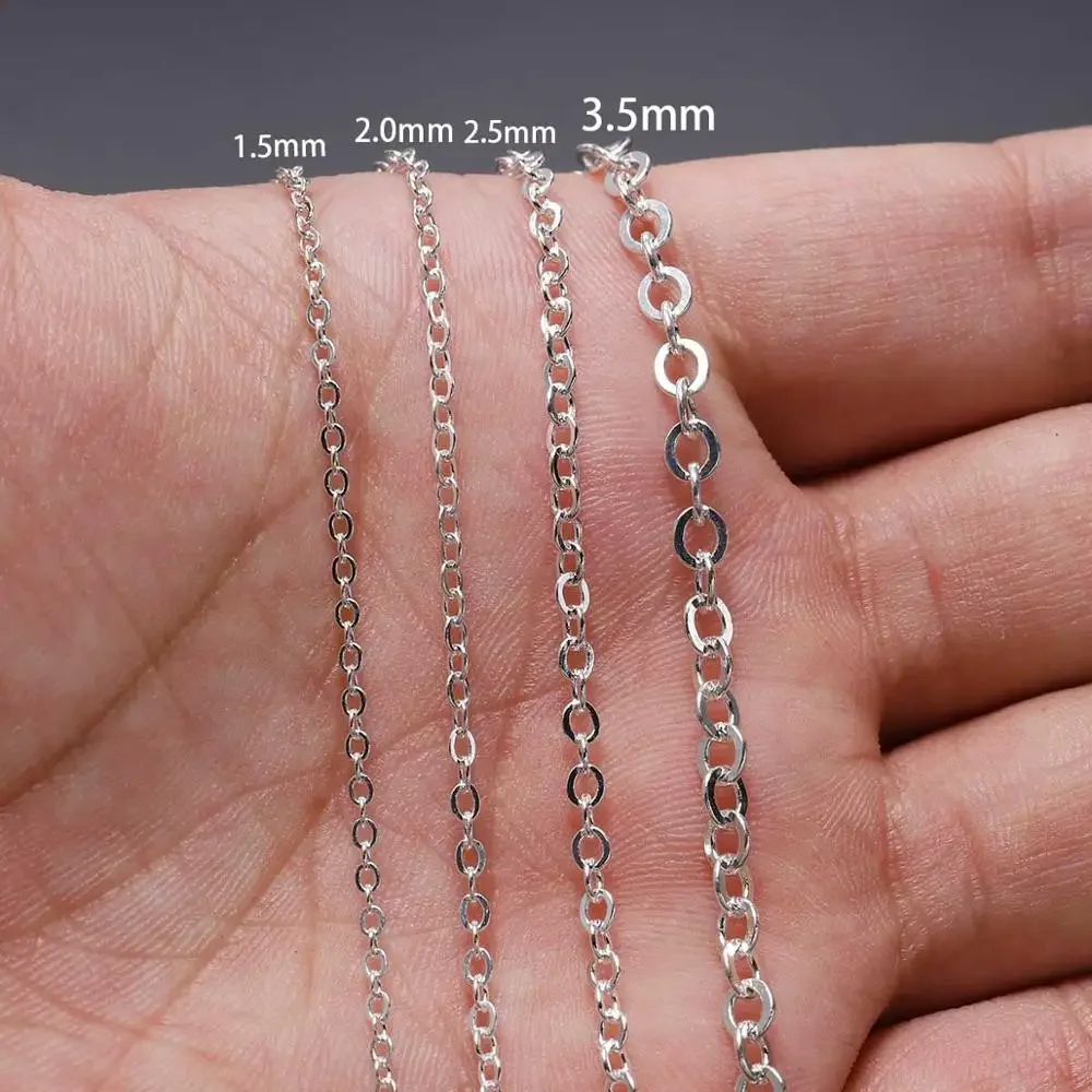 5 m / 5,47 jarda 1,5 2,0 2,5 mm Miedź Brąz Owalne ogniwo Naszyjnik Łańcuch Luzem Mosiądz Do wyrobu biżuterii Materiały do majsterkowania Materiały eksploatacyjne