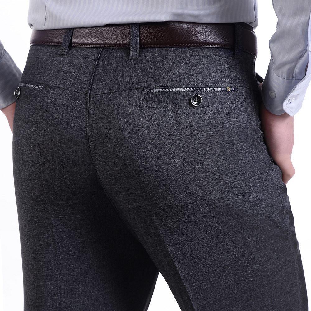 Pantalones MRMT 2025 de marca para hombre, pantalones para hombre de mediana edad, pantalones finos sueltos informales para hombre, pantalones rectos de cintura alta para hombre