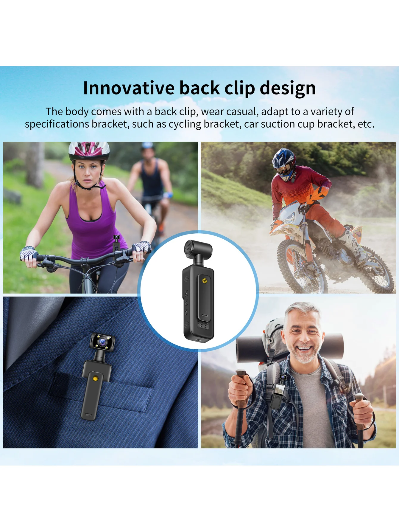 4K 1080P HD Mini telecamera Videoregistratore digitale portatile Body Cam Visione notturna a infrarossi Videocamera per bici Sport DV