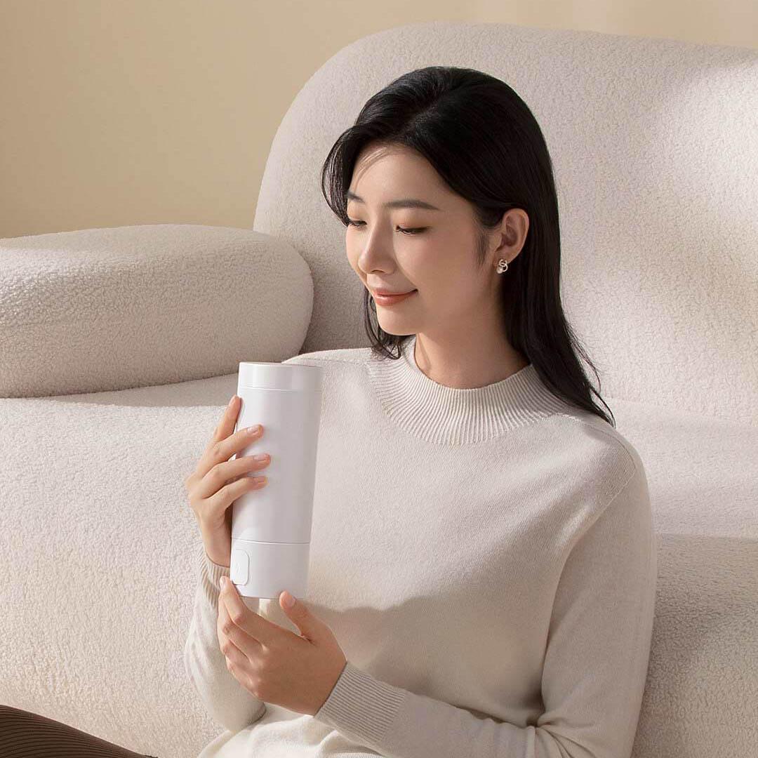 2023 nova xiaomi mijia chaleira elétrica portátil 2 copo térmico caldeira de água rápida 350ml temperatura inteligente isolado chaleira viagem