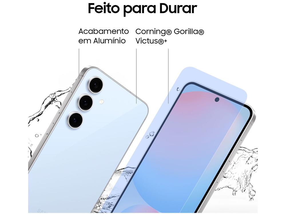 Smartphone Samsung Galaxy S24 FE 128GB Cinza 5G 8GB RAM 6,7" Câm. Tripla + Selfie 10MP