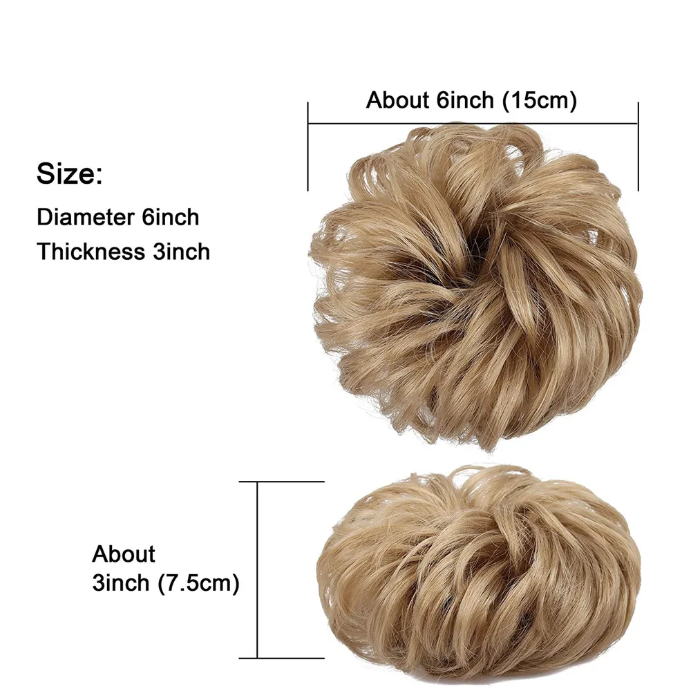 Tổng Hợp Tóc Búi Tóc Giả Tặng Lượn Sóng Cao Su Đàn Hồi Scrunchie Tóc Miếng Nữ Đuôi Ngựa Tóc Xoăn Bọc